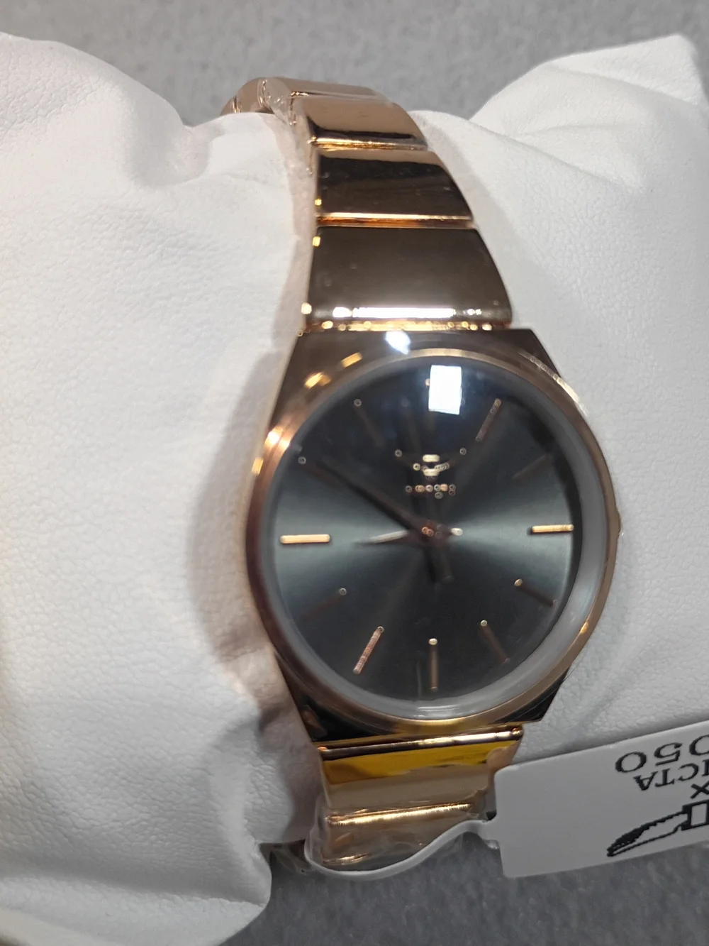 Invicta Rose Gold-Tone Women's Watch with Dark Gray Dial
